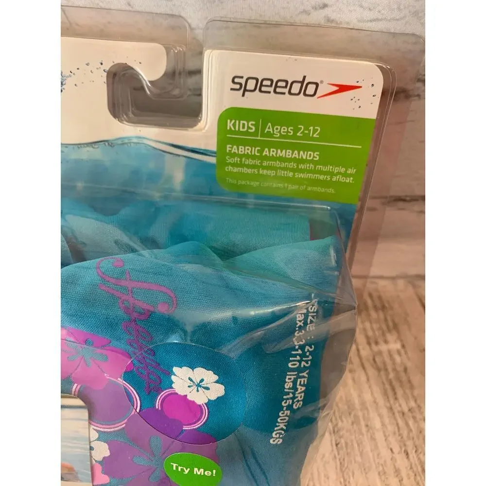SPEEDO Kid’s Fabric Swim Armbands / Ages 2-12 Weight 33-110 Lbs